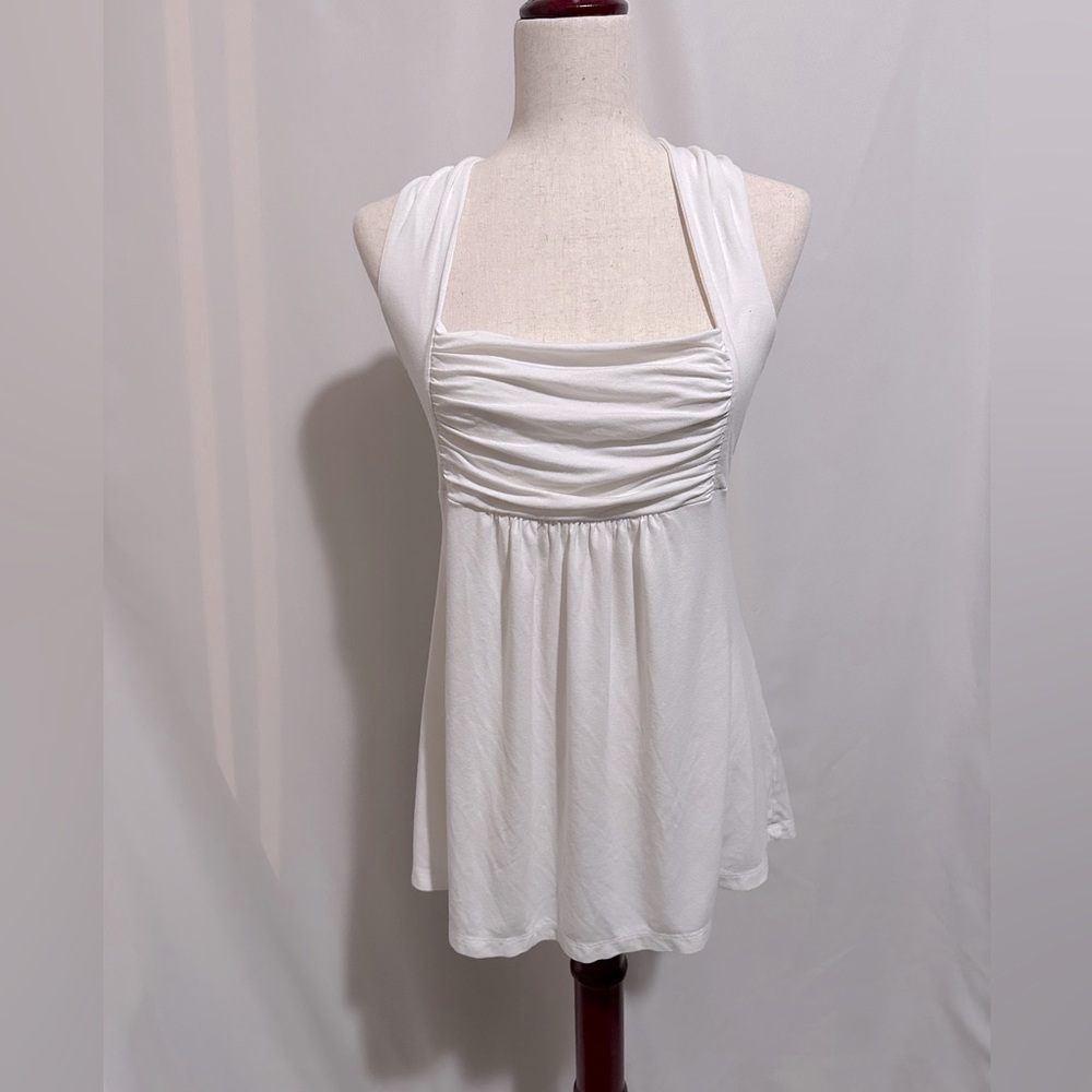 Boston Proper Ruched Babydoll Top. Size: S